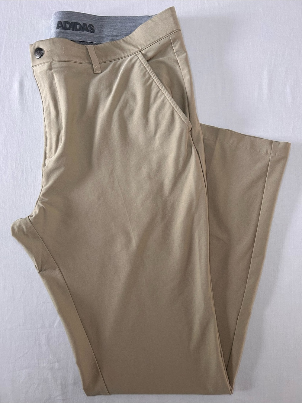 Adidas Golf Pants Mens 38x34 Khaki Stretch Performance Athletic